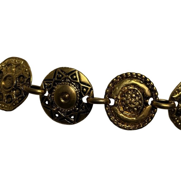 New York Studio Vintage Gold Tone Concho Belt 1.5\